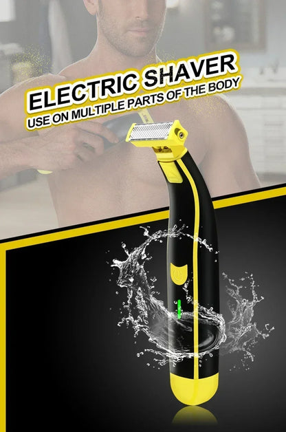 XMSJ Electric Shaver Wet and Dry Razor Double-sided Blade USB Rechargeable Portable Travel T-Shaped Hair Beard Trimmer