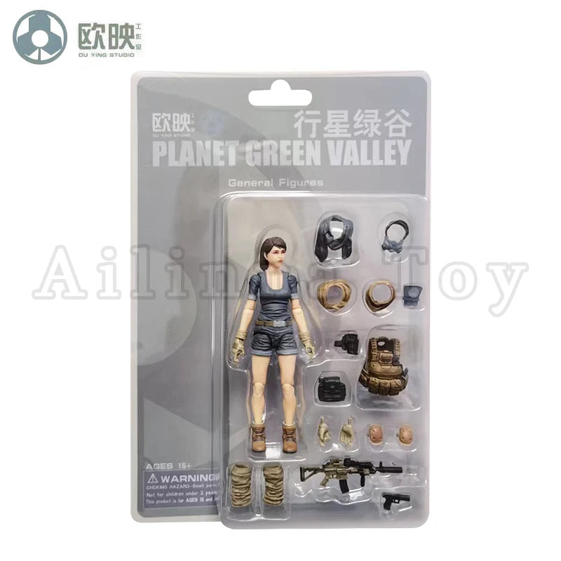 Ou Ying Studio 1/18 Planet Green Valley PGV 3.75inch Action Figure Girls War EFSA Female Figures Anime Model