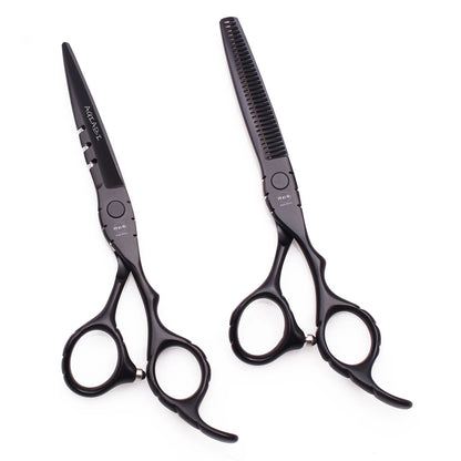 Professional Hairdressing Scissors 5.5" 6" AQIABI Japan Stainless Thinning Scissors Barber Shop Hair Cutting Scissors Red A1010