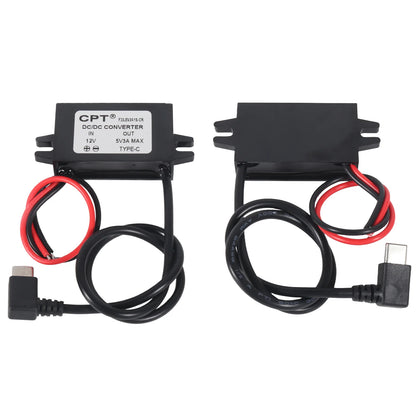Waterproof 12V to 5V Converter DC-DC Step Down Module Power Adapter USB-A Female/Type C/dual USB/open Wire Connector
