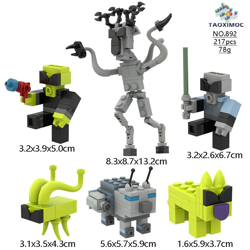 99 Nights in the Forest Toy Owl Goat Deer Monster Building Block Set Model Assembly Building Blocks Halloween Decoration Gift