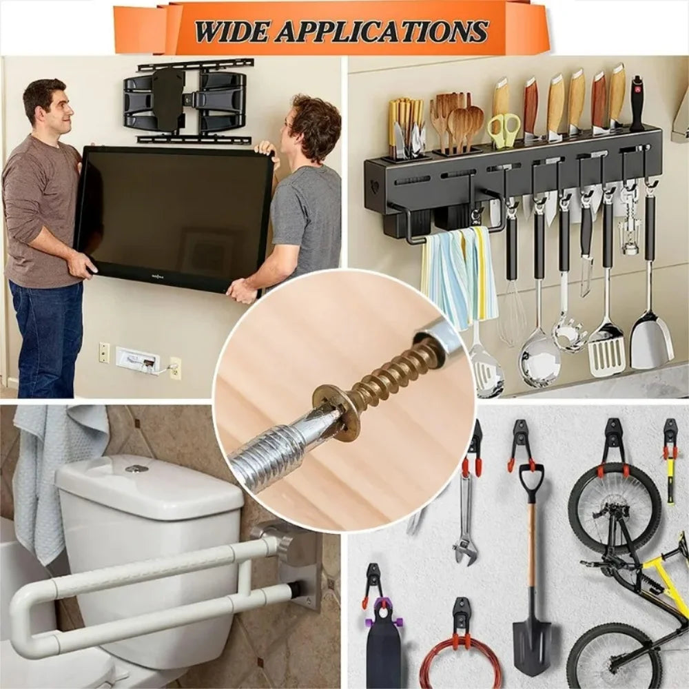 10/500 Set Expansion Pipe with Screw Self Tapping Screw Drilling Plug Expansion Bolt Tools for Hollow Walls Tile Drywall Anchors