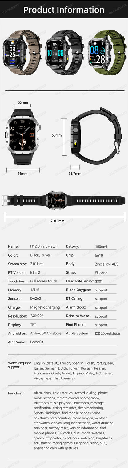 2025 New SmartWatch Men For Women Militray Outdoor GPS Track Sport Watches Heart Rate Sleep Waterproof Smart Watch IOS Android