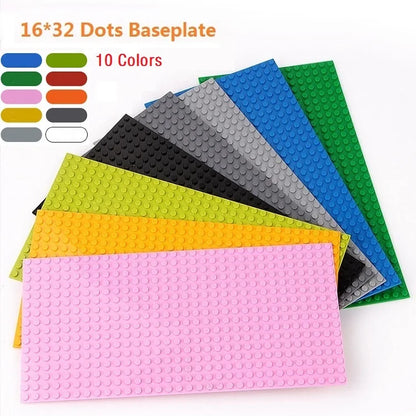 Baseplates 32x32 16x32 Dots Classic Base Plates MOC Bricks City Dimensions Building Blocks Figures Construction Toys