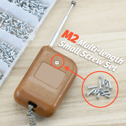 500pcs Mini M2 Self Tapping Screws Phillips Flat Head Alloy Steel Assortment Kit 5 Sizes Cross Drive DIY Set for Electronics