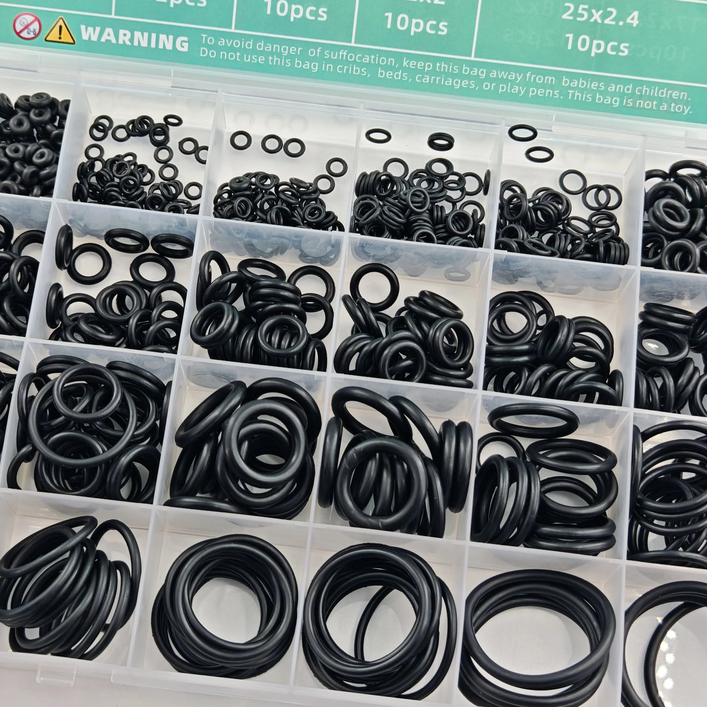 1020pcs Boxed Nitrile O-Ring Repair Kit Sealing Ring Set
