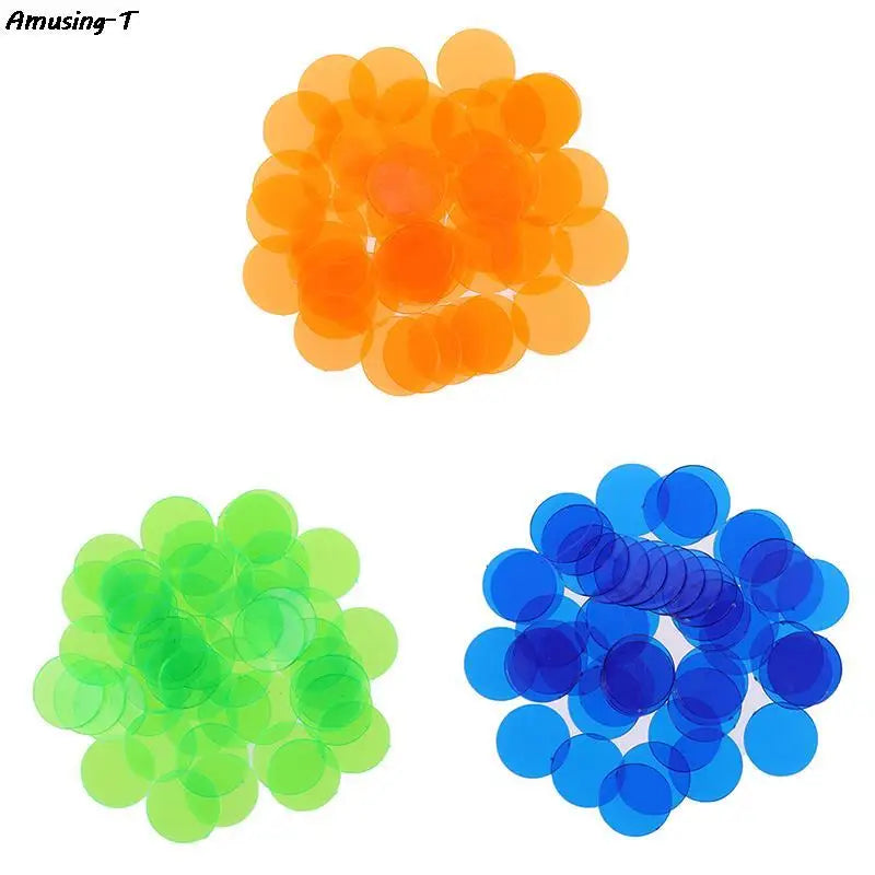 50PCS 15mm Plastic Poker Chips Casino Bingo Markers Token Family Game ToyCreative Gift Accessories