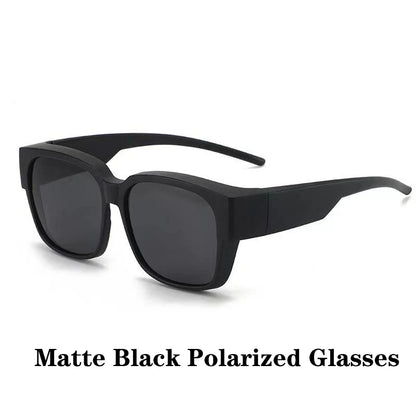 New Fashion Polarized Sunglasses Cover Over Myopia Prescription Glasses Portable Men Women Vintage Fishing Driving Eyewear