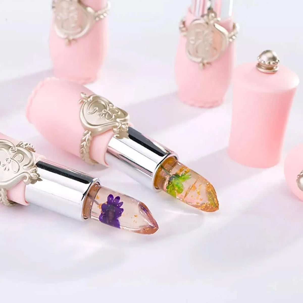 Peach Color Lip Balm Crystal Temperature Change Lipstick Girl Moisturizing LongLasting Lip Gloss Makeup Lip Care Repair Cosmetic