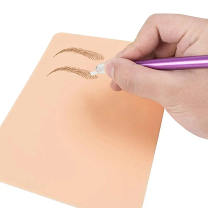 Blank Tattoo Practice Skin, Double Sided Fake Eyebrow Tattoo Practice Skins for Beginners and Experienced Tattoo Artists-1MM