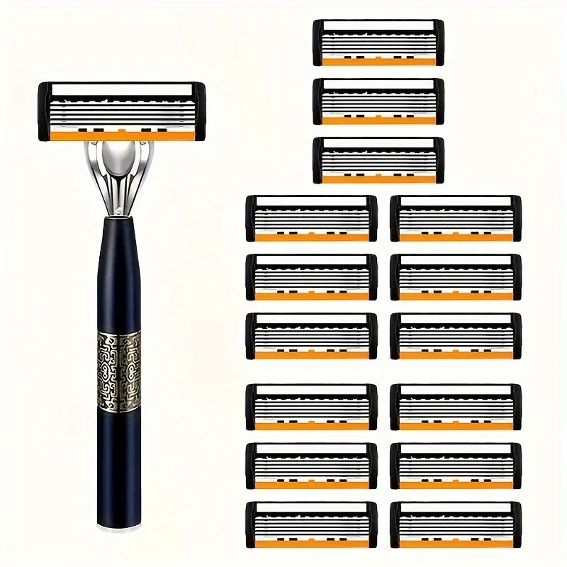 Razor Classic 6 Layer Safety Razor for Mens Shaving&Womens Hair Removal Shaving Blades Manual Shaver