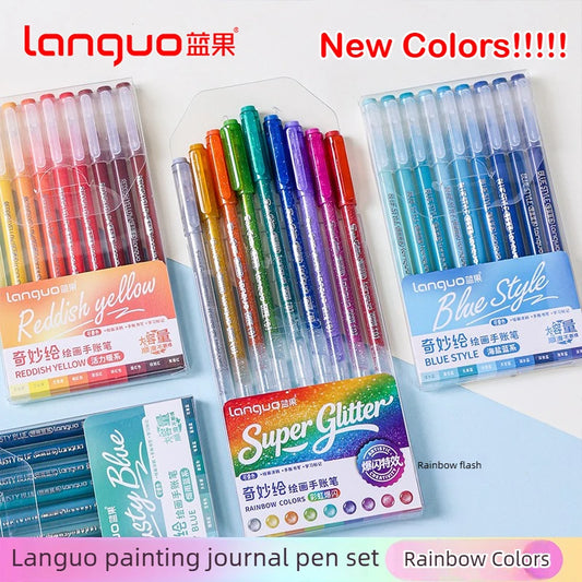 LANGUO New Colors 45/9 Colors Morandi Gel Pen Student Diary Scrapbook Painting DIY Set Color Drawing Art Markers School Supplies