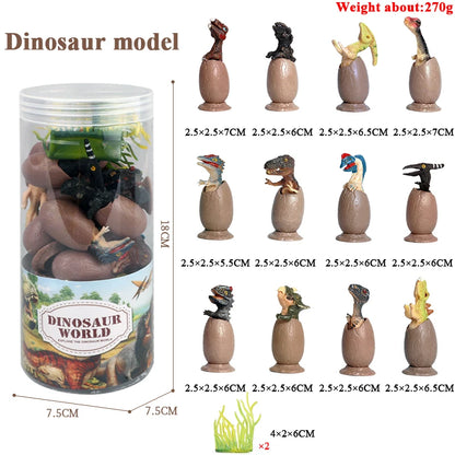 Oenux Miniature Animals Set Wild Sealife Farm Dinosaur Brinquedo Figurine Model Action Figures Zoo Cute Education Kids Toy Gift