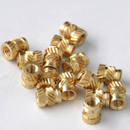 100pcs M3 Thread Knurled Brass Threaded Heat Set Heat Resistant Insert Embedment Nut for 3D Printer Voron 2.4 M3x5x4