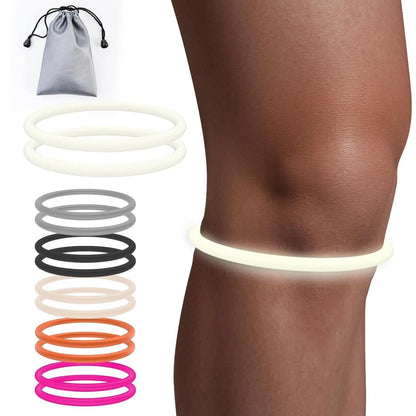 2 Pcs Silicone Knee Patella Straps, Knee Joint Support Ring for Patellar Tendon Pain Relief More Sports Knee Protection Tool