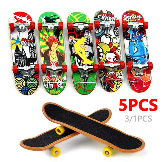 1/3/5pcs Mini Professional Finger Skateboards Funny Fingertip Fingerboard Anti Stress Sensory Toys For Boys Party Favors Gifts