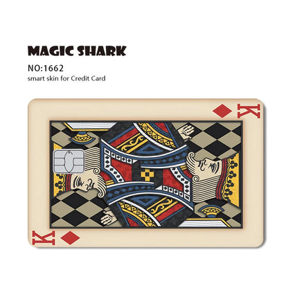 Magic Shark Fashin King Poker Money Game Controler Dragon 3M Matte Thin Sticker Film Skin for Debit Bank Credit Card
