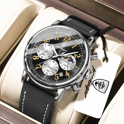 POEDAGAR Luxury Sports Men Watch Waterproof Luminous Leather Quartz Man Wristwatch Chronograph Date Military Men's Watches Reloj
