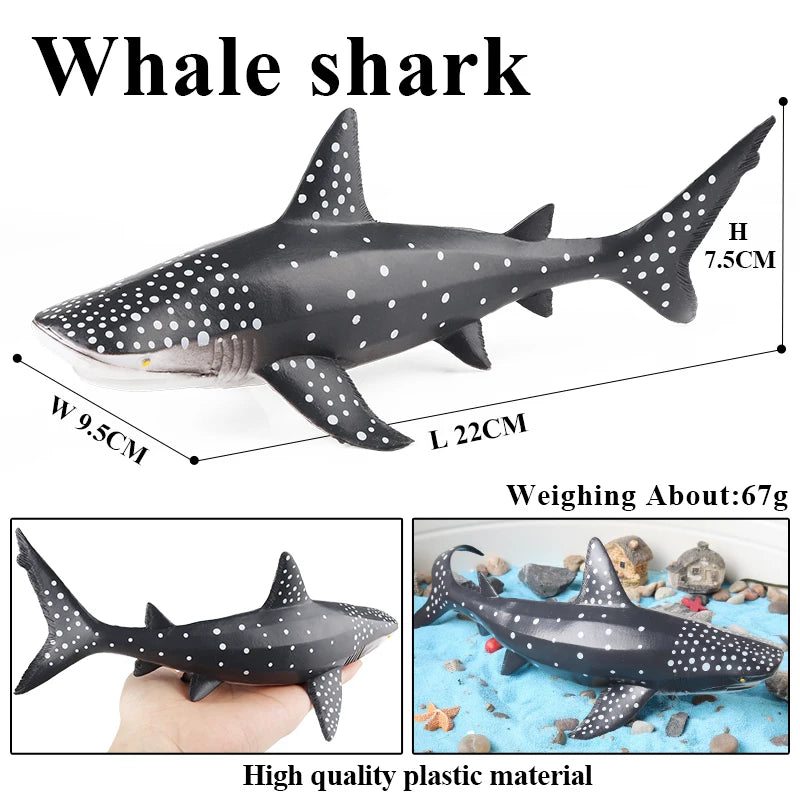 Oenux Savage Marine Sea Life Megalodon Action Figure Classic Ocean Animals Big Shark Fish Model PVC Collection Toy For Kids Gift