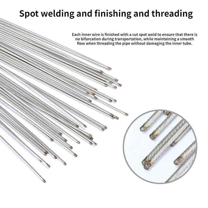 5/10PC 1.7/2M MTB Bicycle Brake Line Bike Stainless Steel Gear Shift Cable Road Bike Speed Line Fixed Gear Inner Cable Line Wire