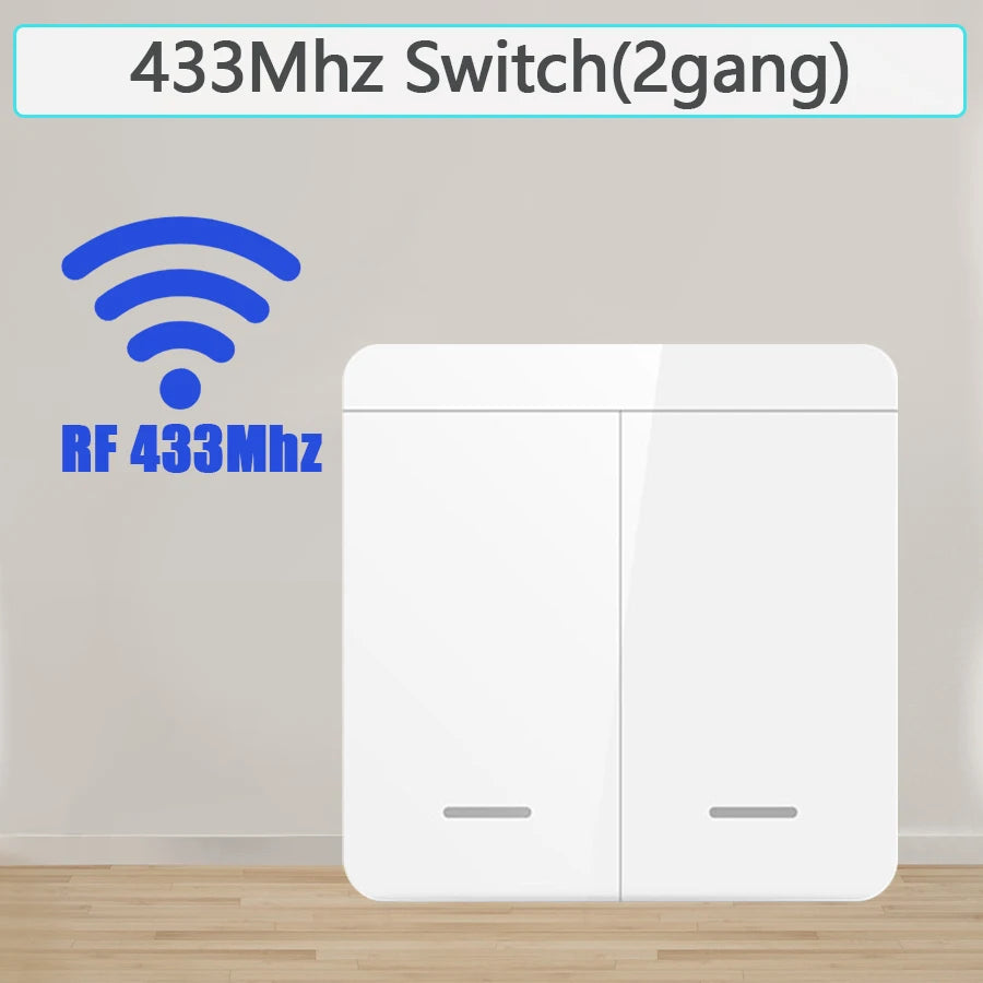 Wireless ON OFF Switch RF433 Module Remote Control Light Switch 1/2/3 Gang Wall Switch for Light Bulb Chandelier 10A 110V 220V