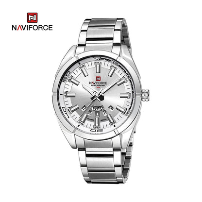 NAVIFORCE Classic Casual Watch for Men Stainless teel Sport Waterproof Male Watches Quartz Date Display Clock  Relogio Masculino