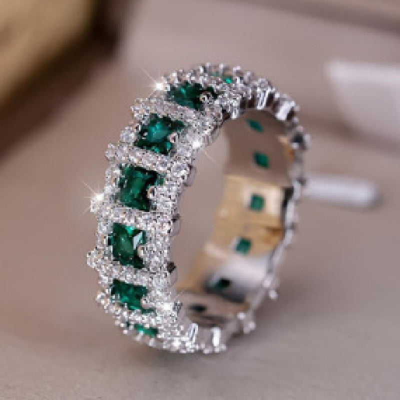 Light Luxury Full Diamond Row Ring For Women